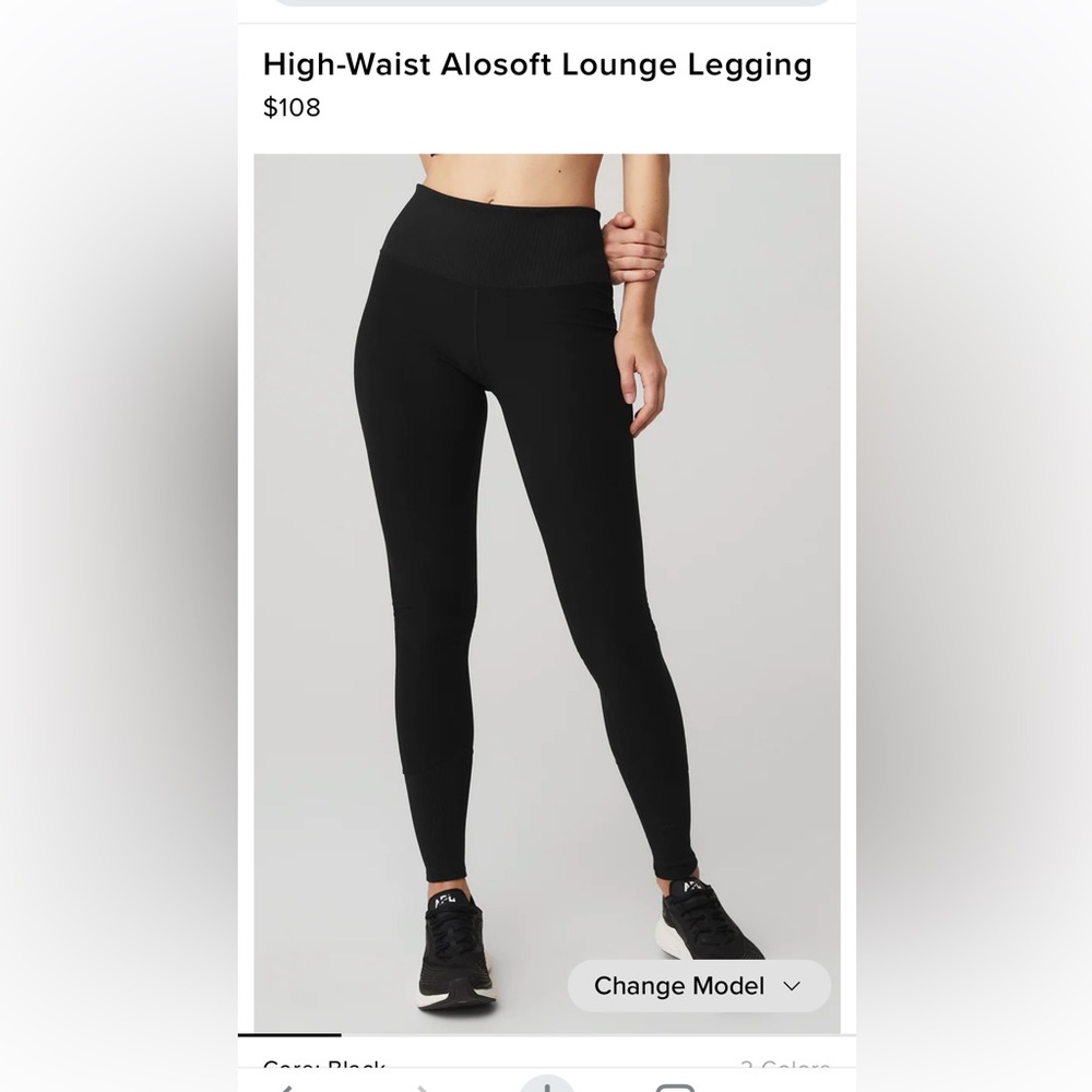Alo Alosoft lounge leggings- full length size medium